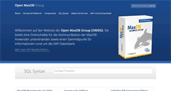 Desktop Screenshot of open-maxdb-group.org